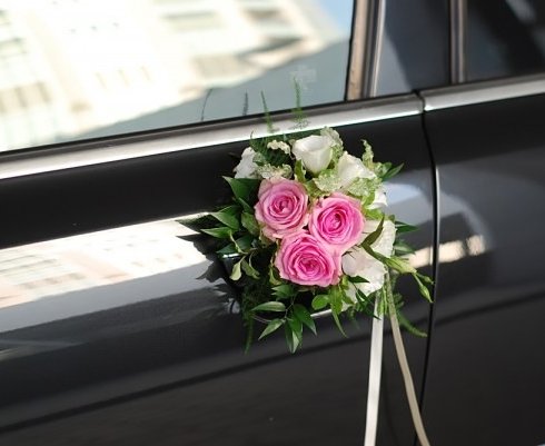Искусственные цветы для украшения автомобиля, зеркала, двери, 4 шт | AliExpress